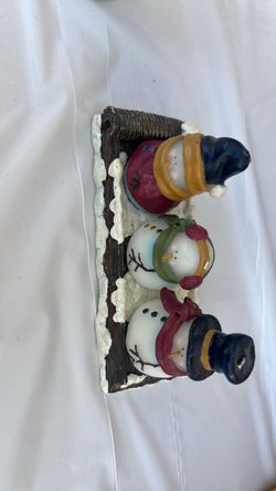 Snowman Family Resin Christmas Figurine