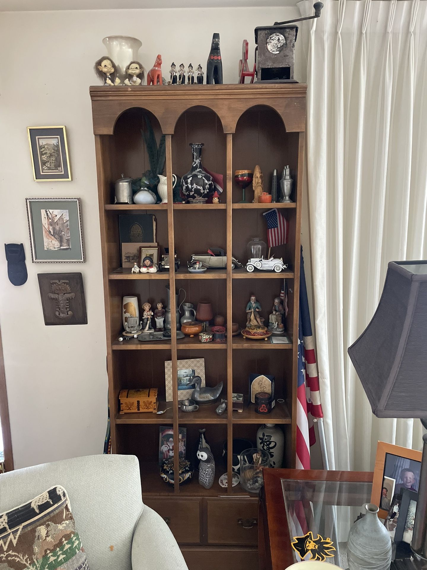 Antique Mid Century Scandinavian Bookshelf