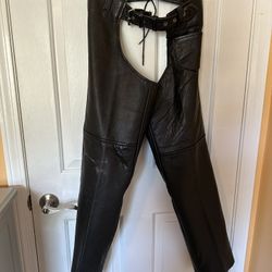 Biker Chaps XSmall Adjustable Hem Raw Cut