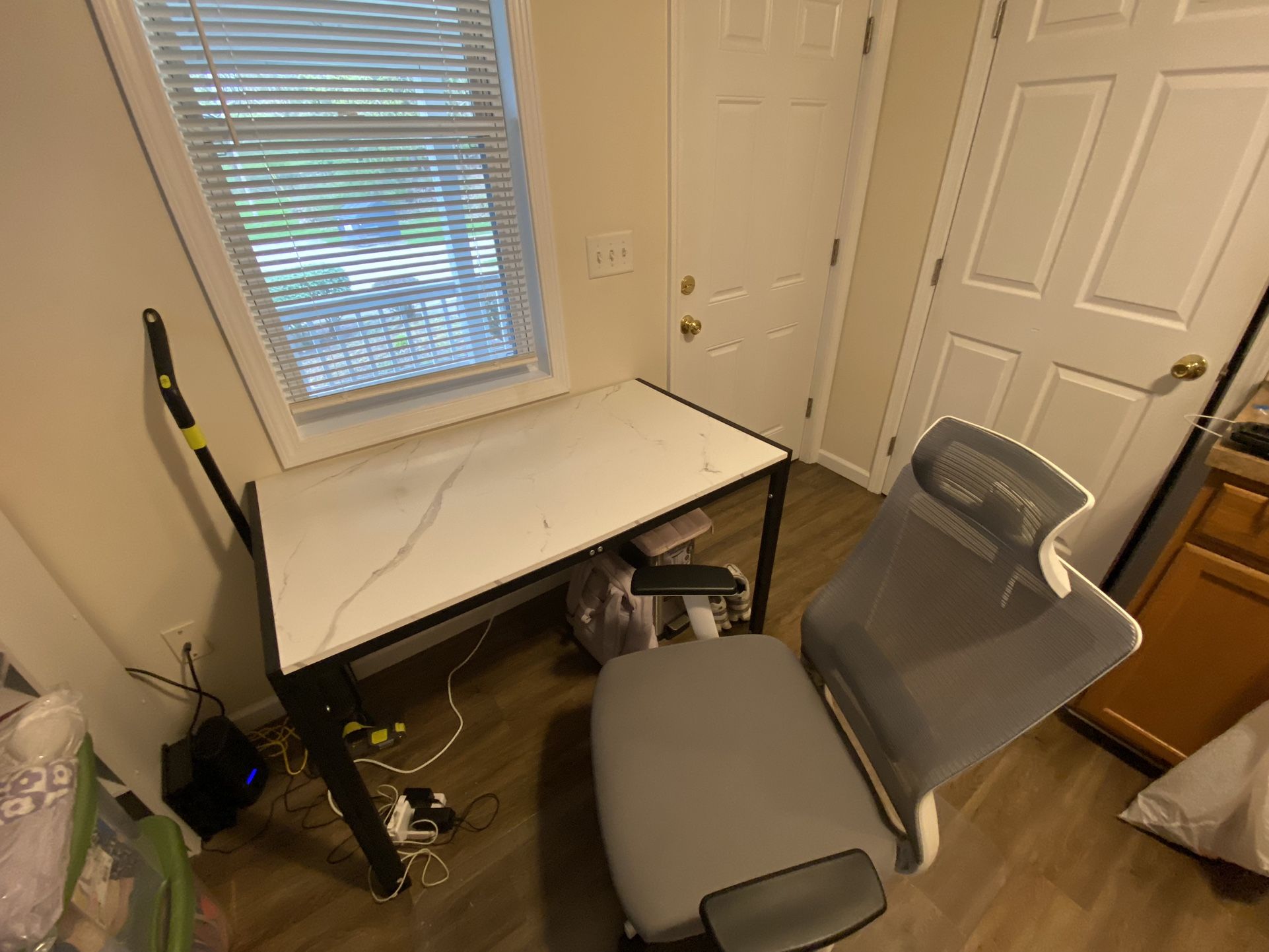Marble Desk + Ergonomic Chair