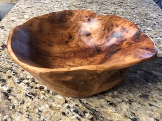 Hand-Turned Burl Wood Bowl