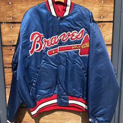 Vintage Starter Atlanta Braves Bomber Jacket Size X-Large 