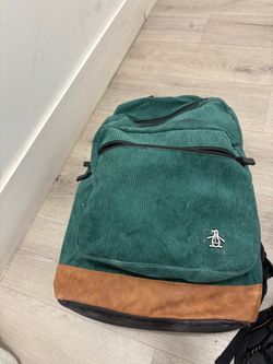Original Penguin Green Corduroy Backpack