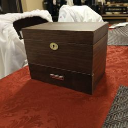 Higher Mentality wood stash box with accessories