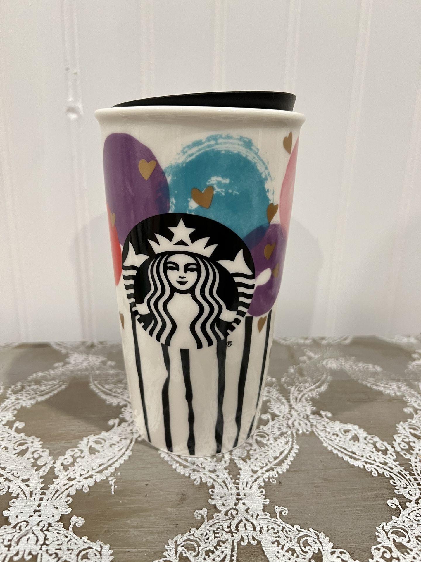 Starbucks Valentine's Day Balloons Ceramic Tumbler