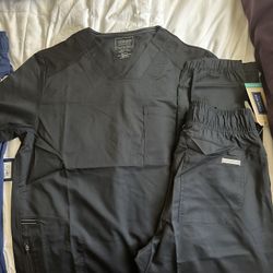 Cherokee And Skechers Men’s Scrub Top And Jogger Pants 