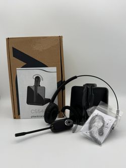 PLANTRONICS CS540 WIRELESS DECT OFFICE PHONE HEADSET BLACK NEW OPEN BOX