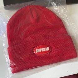 Supreme rubber Patch Beanie 