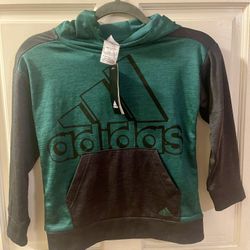 Adidas Green/Black Sweater/hoodie Kids Size 7