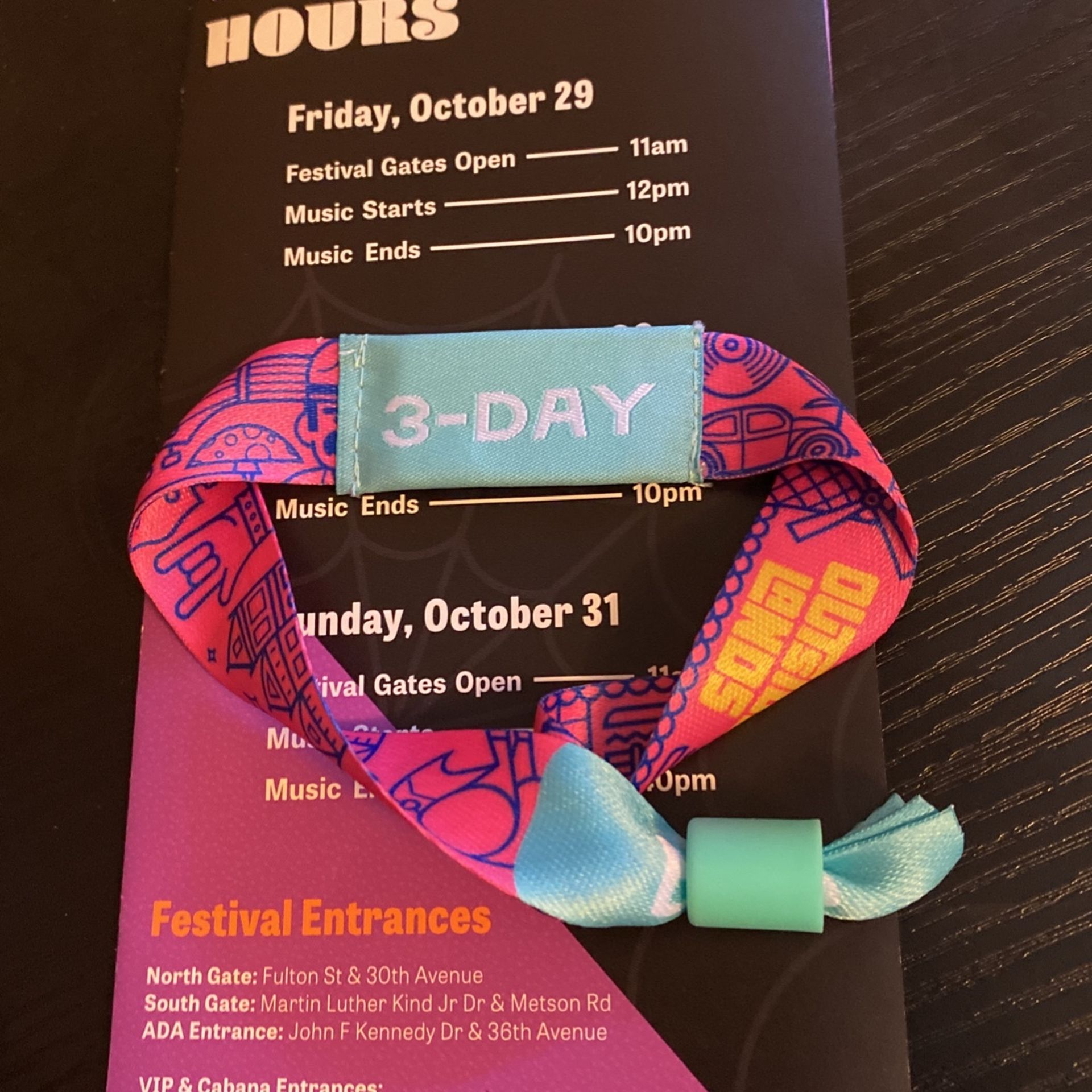 Outsidelands 3-day Wristband