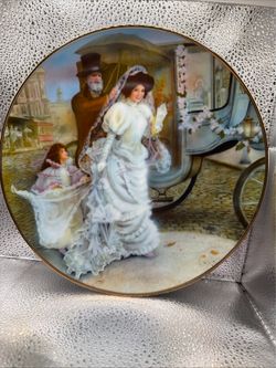 9" 1986 Portraits Wedding Brides Jacqueline by Rob Sauber  Plate # 0826R