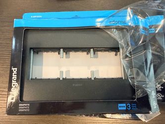 Legrand Adorne 3-Gang Wall Plate Graphite