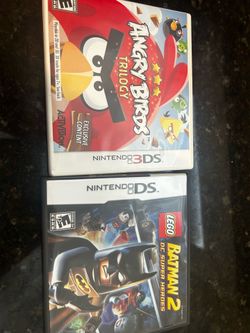 2 Nintendo DS games angry birds and Batman 2