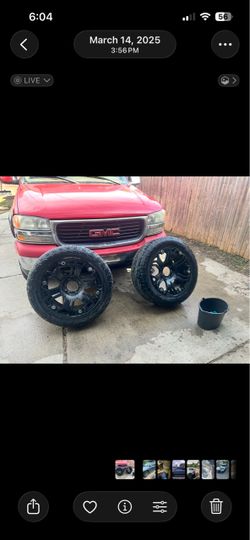 Black Off-Road Wheels with Tires Set of 4