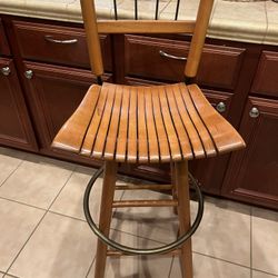 Wooden Unique Mid century Metal Accent Counter chair