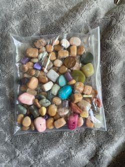 Natural and dyed polished stones