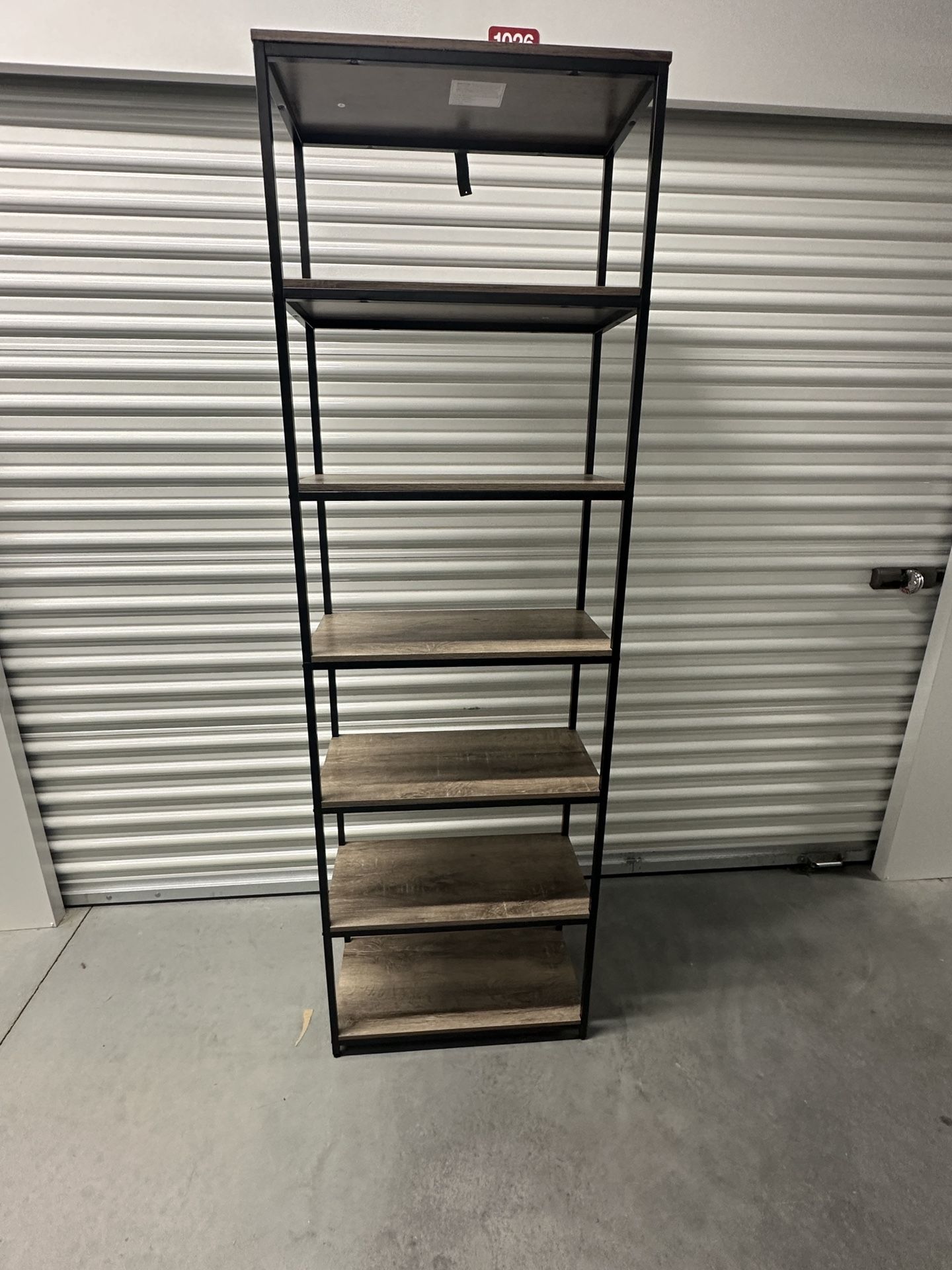 Huisen Furniture closet brand new just assembled 7 Tier pretty heavy metal frame wooden shelf