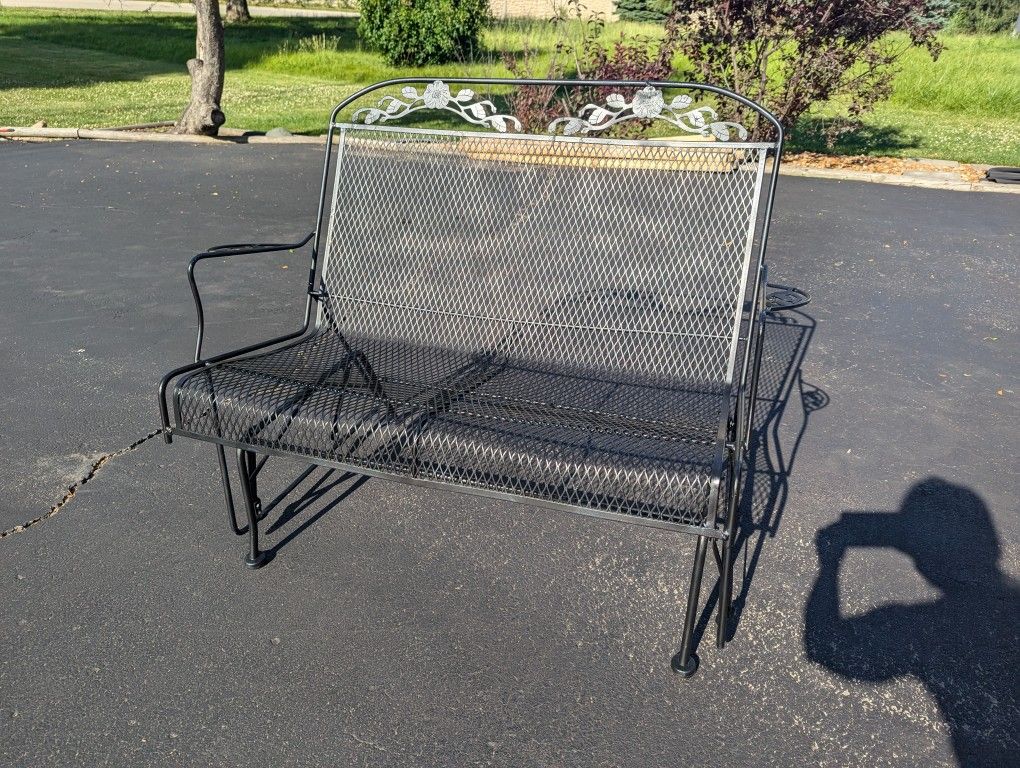 Wrought Iron 2 Seat Glider