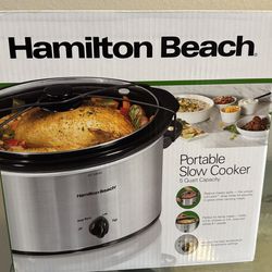 Hamilton Beach Portable Slow Cooker / Crock Pot 5 Qt