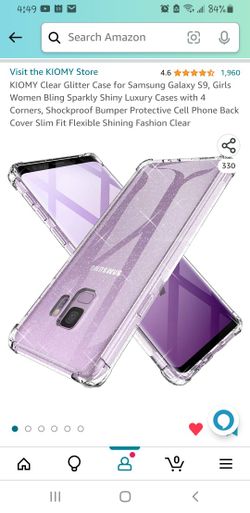 Galaxy S9 Sparkly Clear Case
