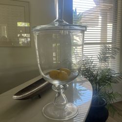 Large Glass Decorative Jar
