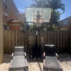 Chairs And Basketball Hoop
