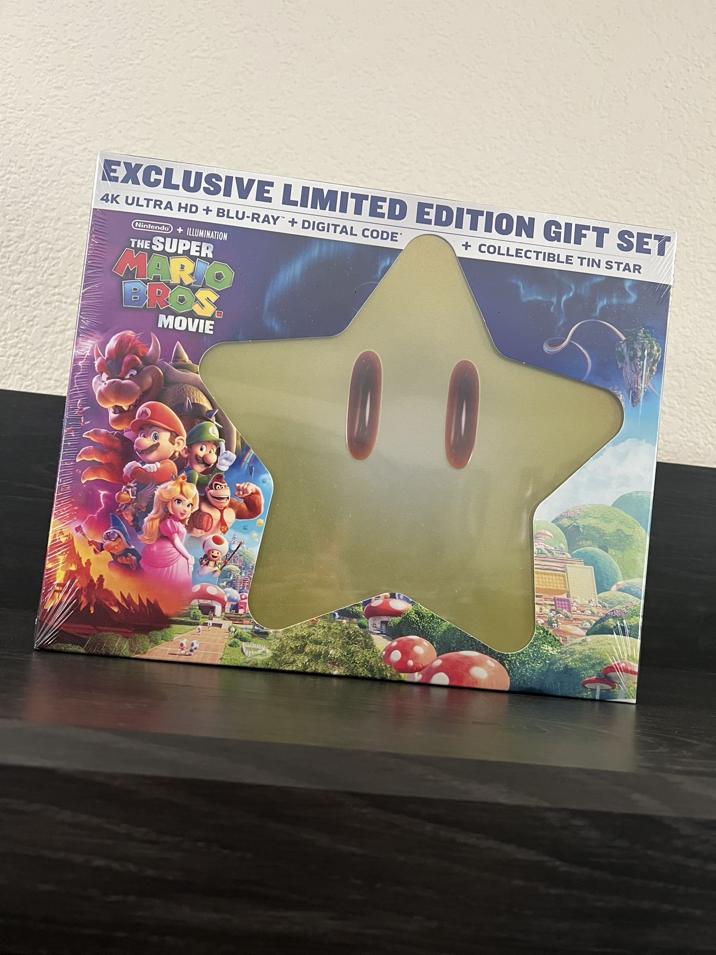 NEW SEALED Super Mario Bros Movie 4K Exclusive Limited Edition Gift Set Tin