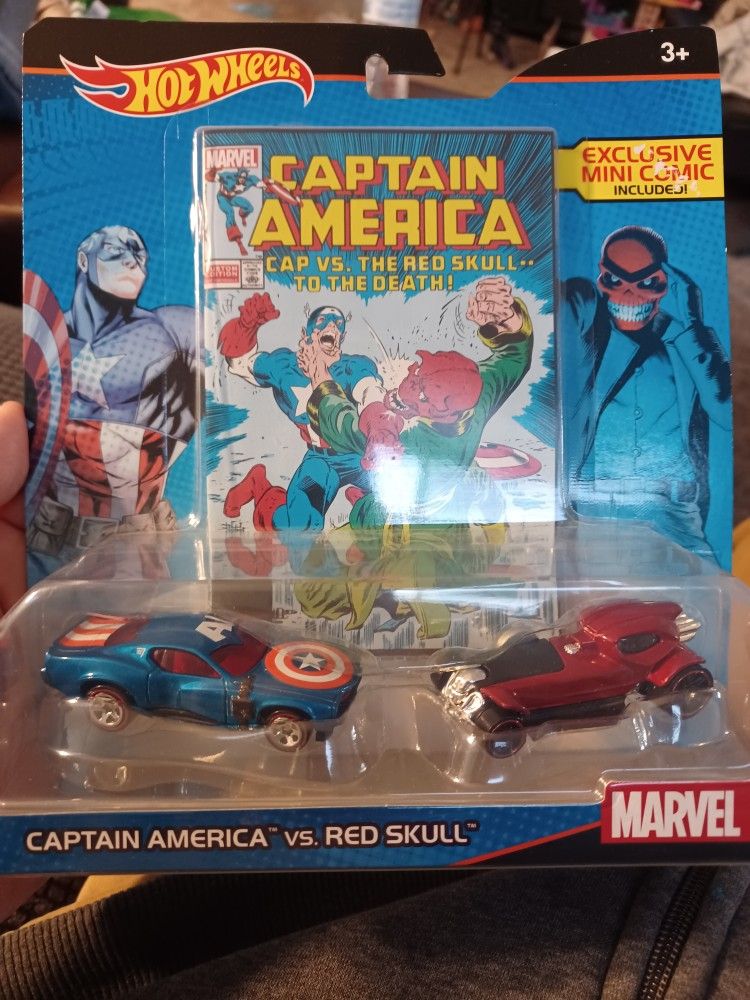 Captain America And Red Skull Hot Wheels And Mini Comic