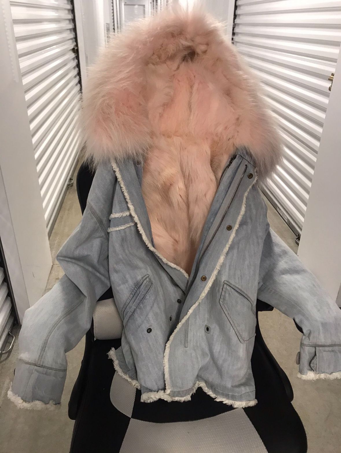 Raccoon Fur Lined Parka With Huge Hood Need Gone