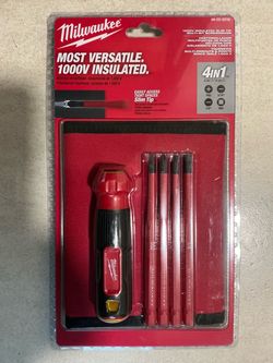 Milwaukee. 4-in-1 1000V Insulated Slim-Tip Multi-Bit Screwdriver.