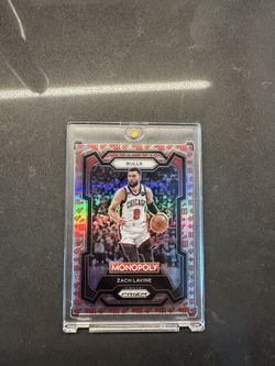 2023-24 Monopoly Prizm Red Dice #17 Zach Lavine Chicago Bulls. Condition is Ungraded. Put straight into case after opening pack. Can bundle with other
