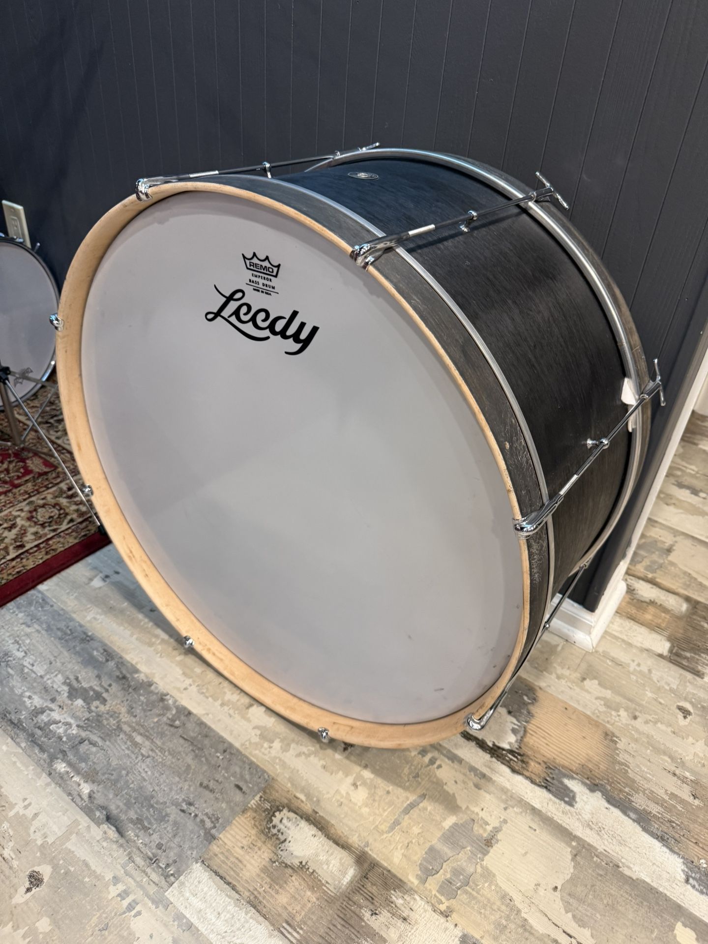 Leedy bass/kick drum formerly owned ad played by Michael on Tegza of HP Lovecraft