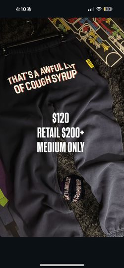 Awful Lot Of Cough Syrup Cartoon Navy Sweats