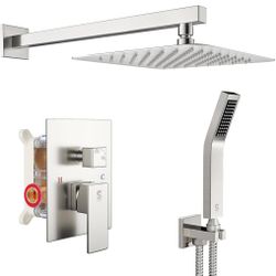 SR SUN RISE Rain Shower System – Complete Set, Polished Chrome 