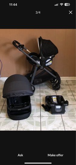 PRACTICALLY NEW GRACO MODES NEST TRAVEL SYSTEM STROLLER CAR SEAT AND BASSINET 3 IN 1