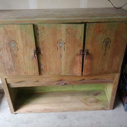 ANTIQUE HOOSIER TOP CABINET 