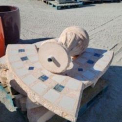 Concrete Mosaic Picnic Table with 3 Benches/ Outdoor Patio Furniture