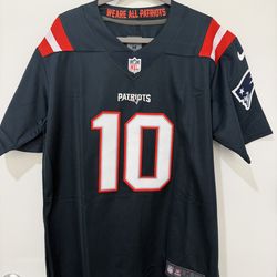 Drake Maye Brand New Blue Stitched Jersey Adult M-XL