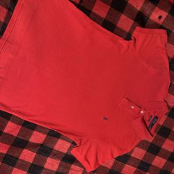 Large red polo still no no flaws