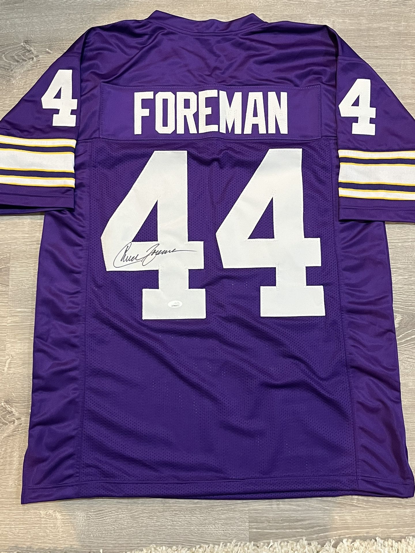 Chuck Foreman Minnesota Vikings Signed Jersey JSA COA