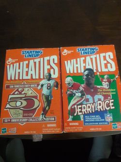 Sf 49ers 2 wheaties collectable boxes young/rice