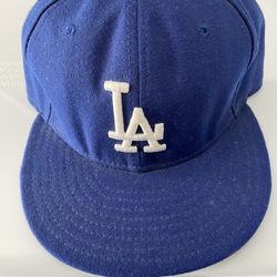 New Era LA Dodgers Solid blue/White LA Letters Fitted Cap