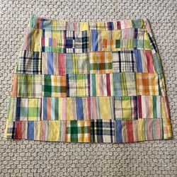 New JCrew Madras Skirt - Size 6
