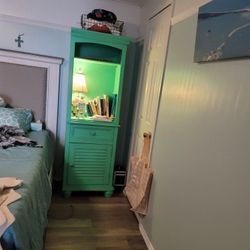 Tall Shelving and Storage Unit Sea Foam Green