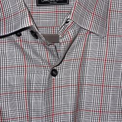 Saks Fifth Avenue Plaid Button Up Size L New 