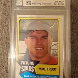2009 MIKE TROUT MINOR LEAGUE FUTURE STARS GRADED MINT 9!