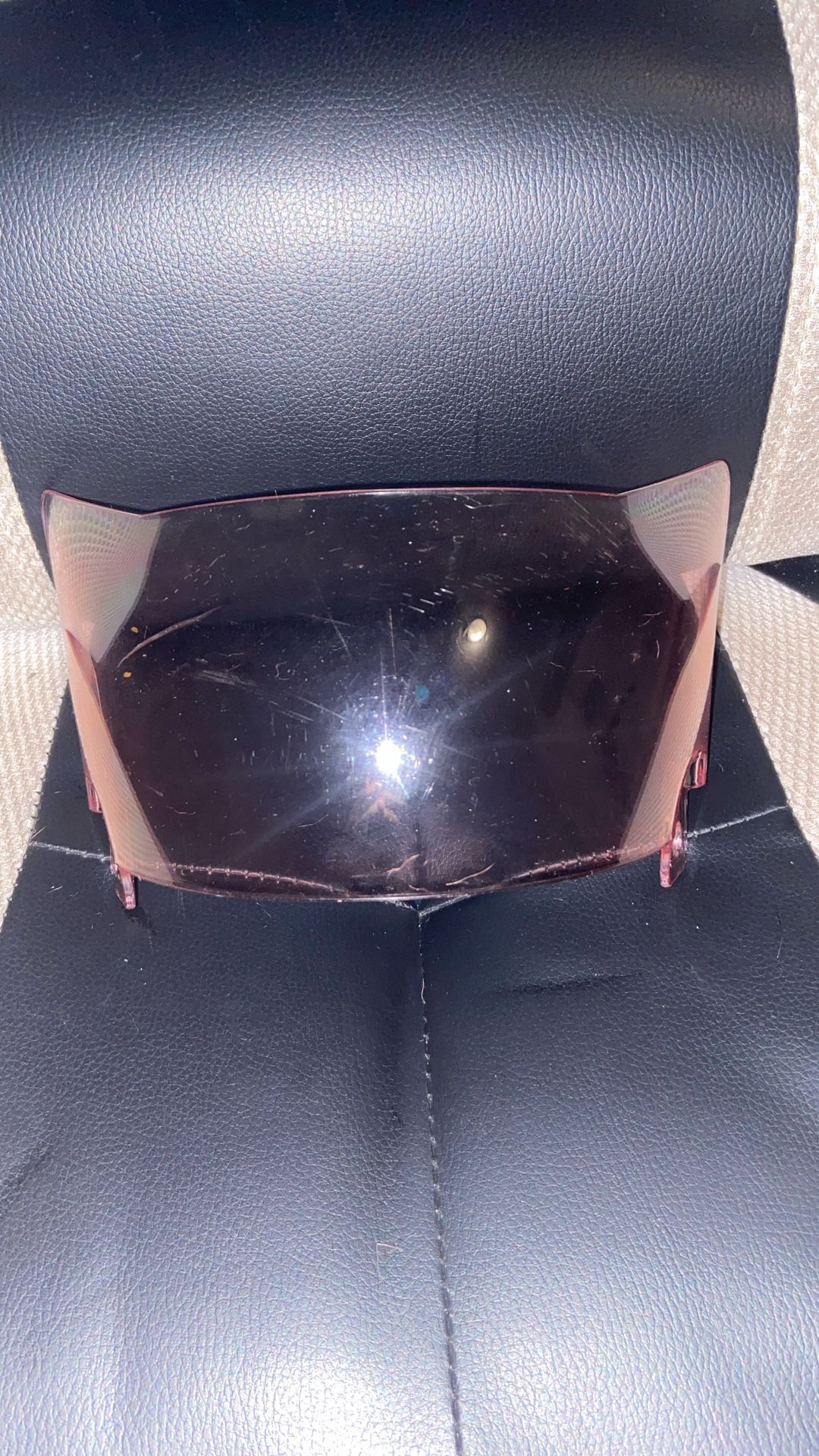 Pink tinted visor for football