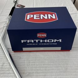 New Penn Fathom 80 Electric Reel on Penn Ally ll Bent But Swivel Tip Rod 