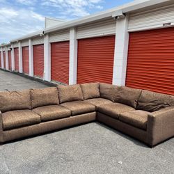 Brown 3 Piece L Sectional Couch