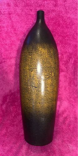 Pier 1 Imports Ceramic Warm Tones Ombré Bottle Neck Vase 18” x 4” NEW!